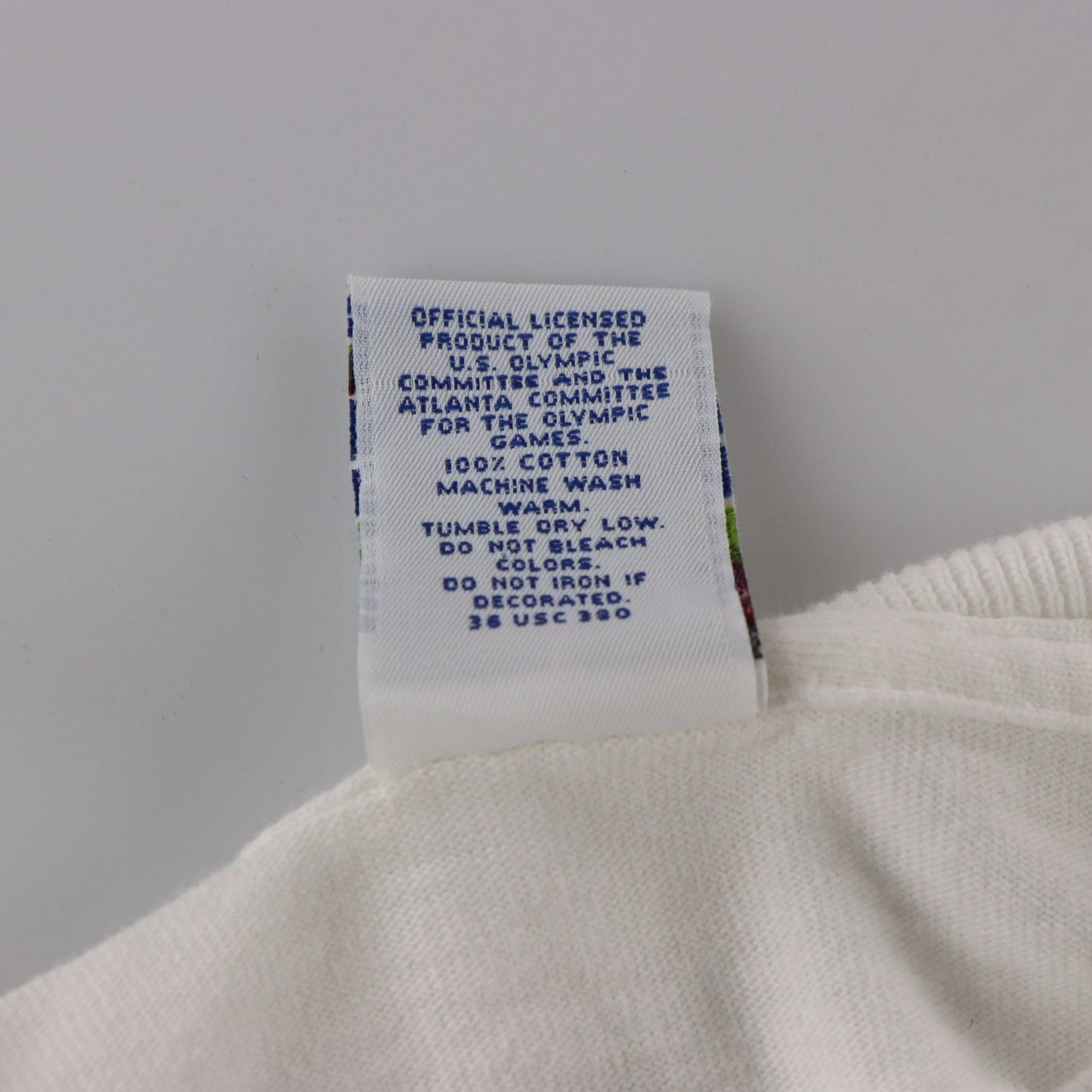 Vintage 1996 Olympic Games Atlanta Retro Single Stitch White Tee USA Made (XL) Vintage Sole Melbourne