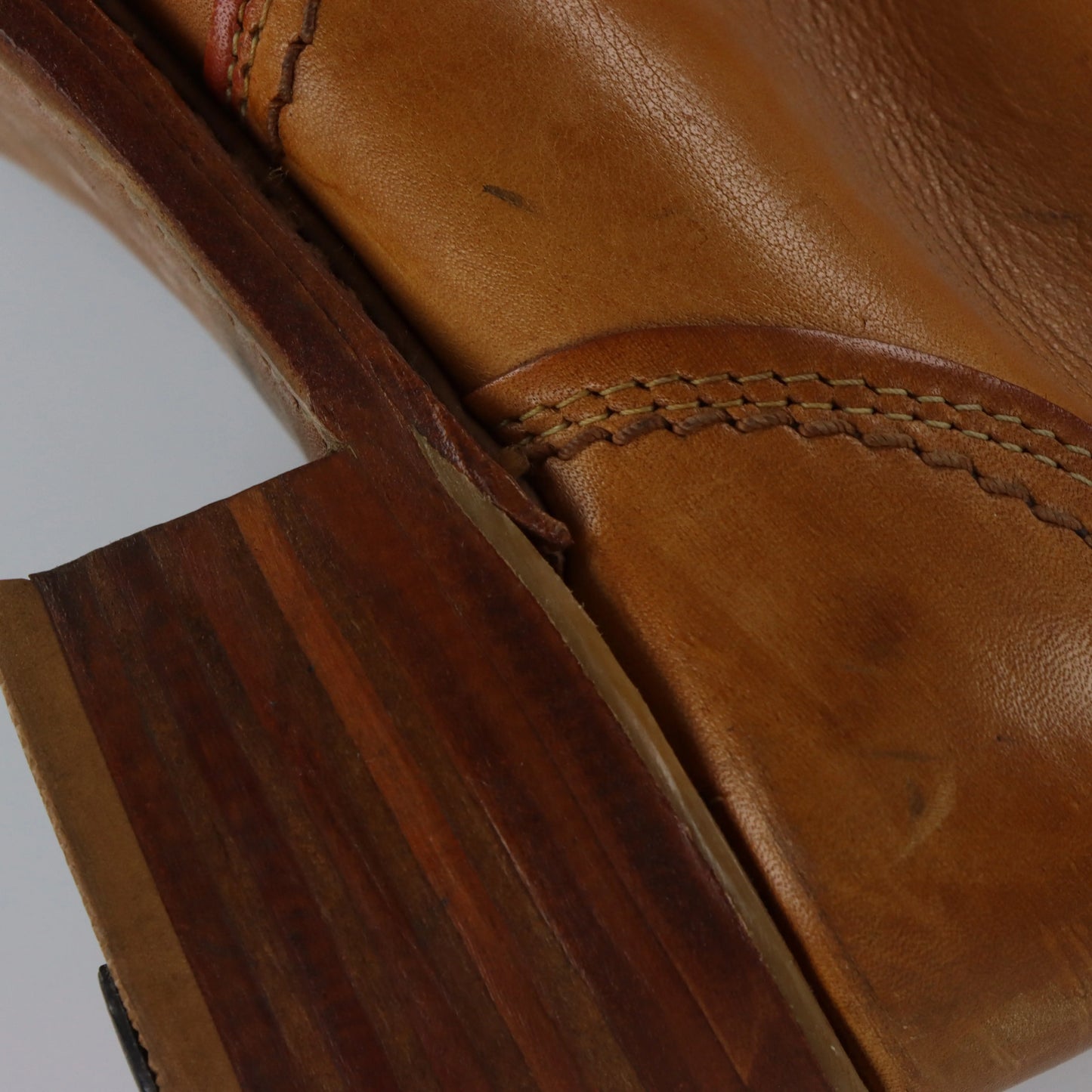 Vintage BORT CARLETON Lace-Up USA Made Tan Riding Boots (7.5) *Aubany - Vintage Sole Melbourne