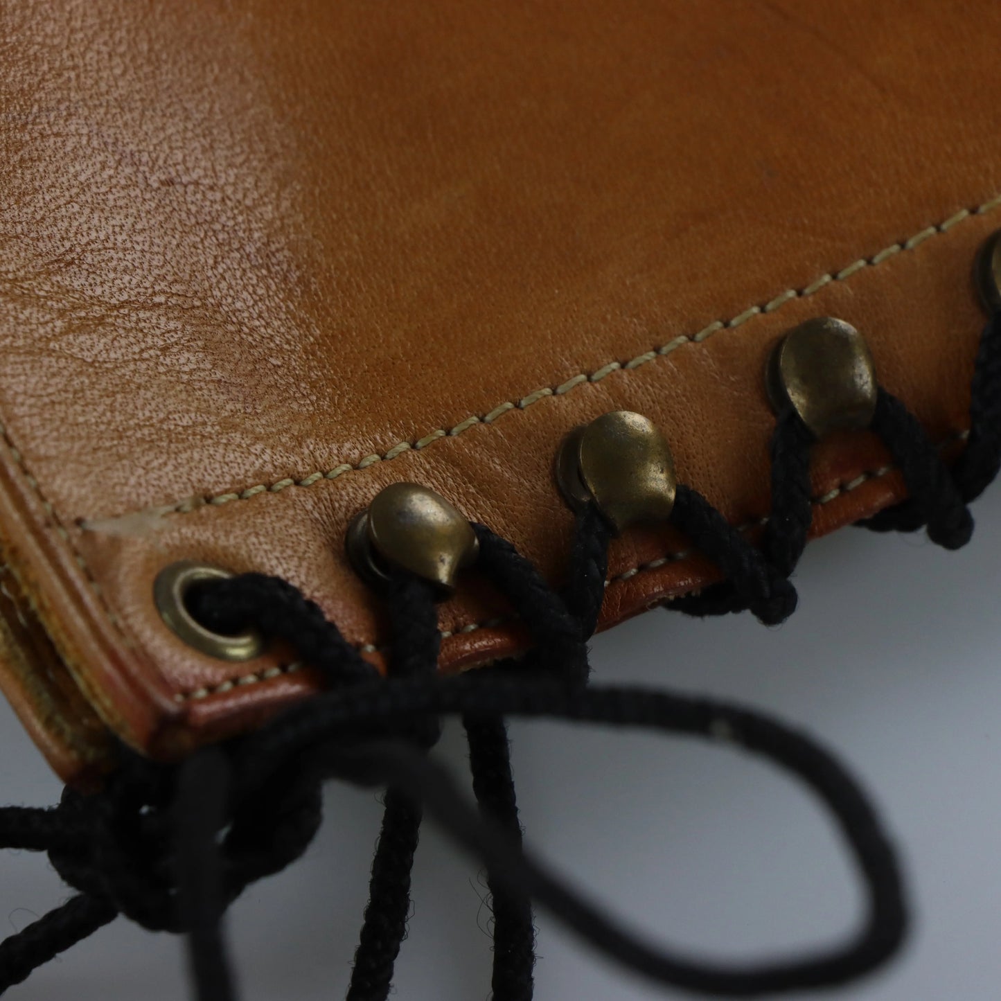 Vintage BORT CARLETON Lace-Up USA Made Tan Riding Boots (7.5) *Aubany - Vintage Sole Melbourne