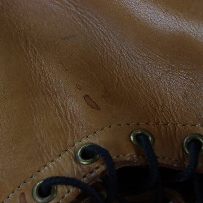 Vintage BORT CARLETON Lace-Up USA Made Tan Riding Boots (7.5) *Aubany - Vintage Sole Melbourne