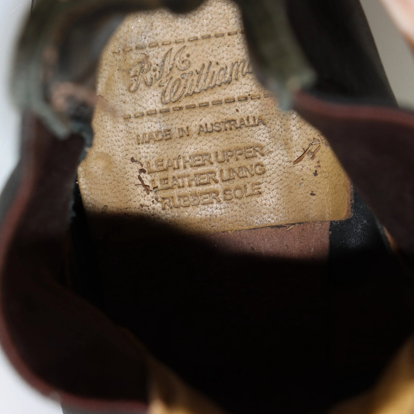 RM WILLIAMS 'Gardener' Black Rubber Sole Chelsea Boots (8.5) *Aubany - Vintage Sole Melbourne