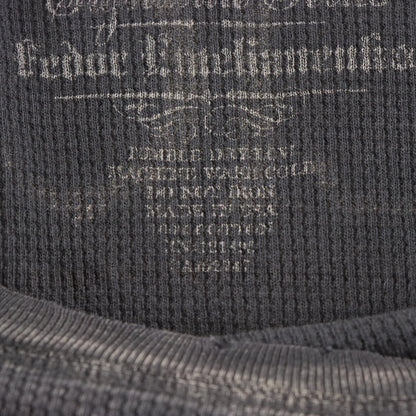 AFFLICTION Vintage Y2K "The Last Emperor" USA Made Waffle Thermal Studded Long Sleeve Tee (M TALL)