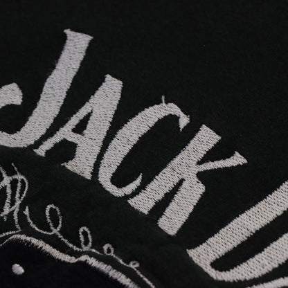JANSPORT Jack Daniels Embroidered Whiskey Felt Black Sweatshirt (XXL) - Vintage Sole Melbourne