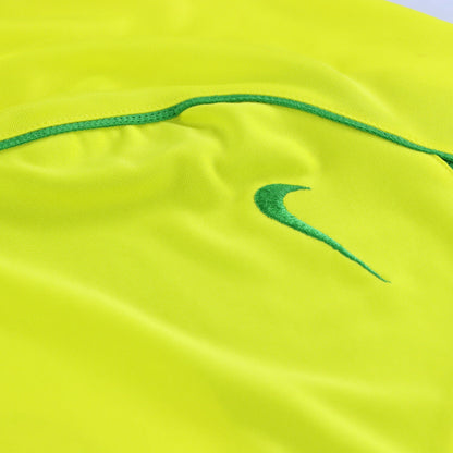 Vintage NIKE Brazil Swoosh Original Ronaldinho Made in Brazil Yellow Soccer Jersey (M)