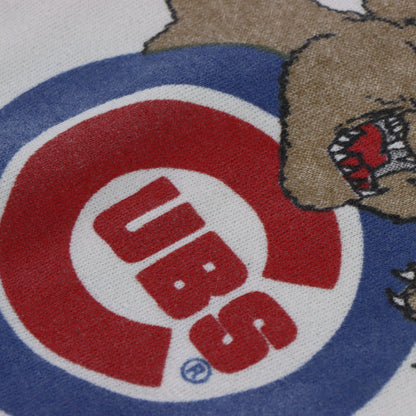 1984 CHICAGO CUBS Pro Sport MBL Baseball White 50/50 Sweatshirt (S-M) - Vintage Sole Melbourne