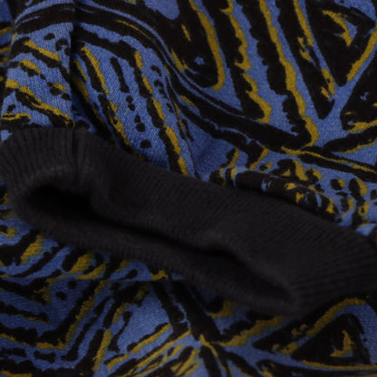 QUIKSILVER All Over Logo Print Blue & Black Surf Sweatshirt (L-XL) - Vintage Sole Melbourne