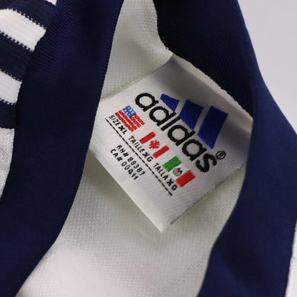 Vintage ADIDAS Arsenal Albany New York YMCA Navy & White #32 Soccer Jersey (XL)