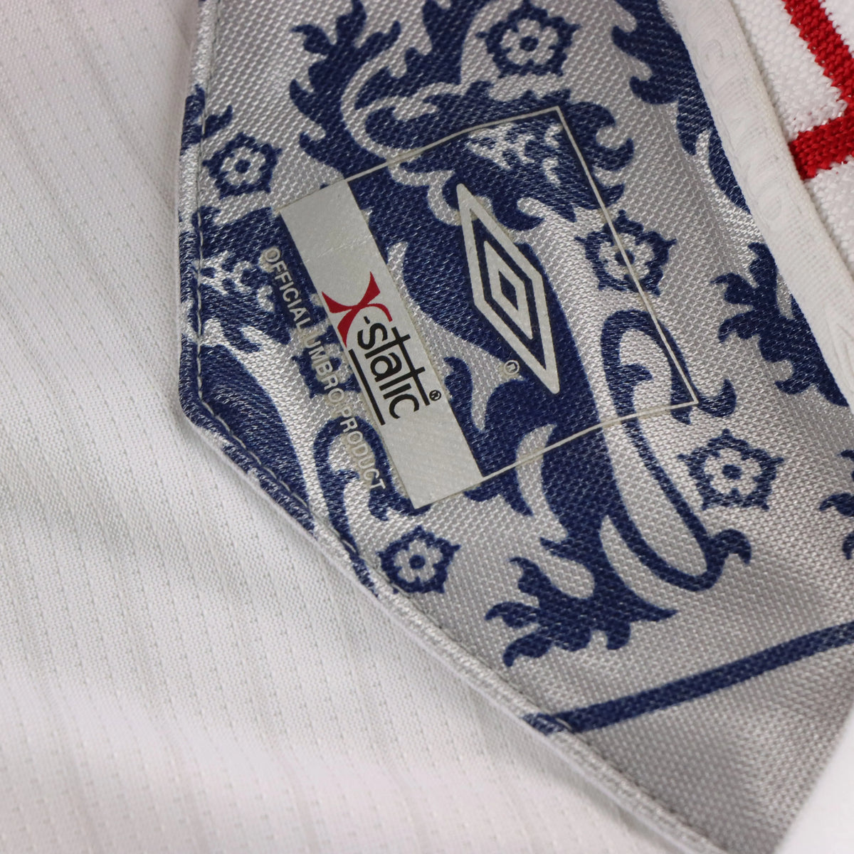 Vintage UMBRO England 2005-2007 Embroidered Home Soccer White Jersey (XL)
