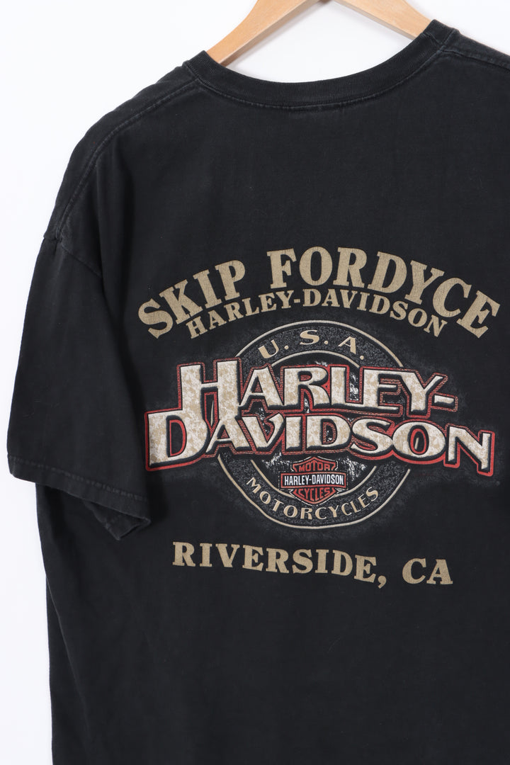 HARLEY DAVIDSON Patriot Eagle & Skulls Front Back Sweatshirt (XXL)