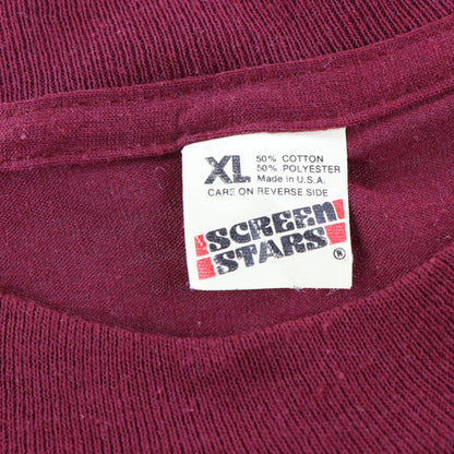 Vintage 80s "McDonald's TEAM" Maroon Single Stitch USA Made T-Shirt (L)