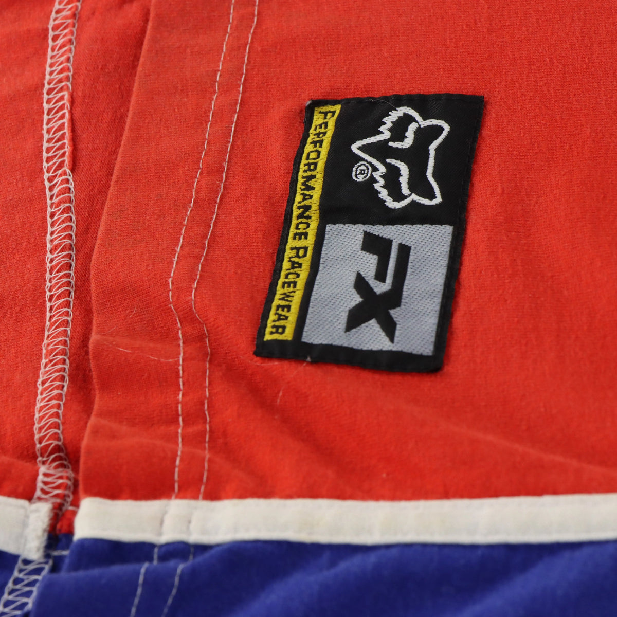 Vintage FOX RACING 90's Bayl Motocross Long Sleeve Orange & Blue T-Shirt (XL)