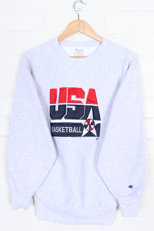 USA Basketball Embroidered CHAMPION Reverse Weave Sweatshirt USA Made (S-M)