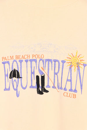 Equestrian Polo Club Horse Riding Embroidered Sweatshirt USA Made (L-XL)
