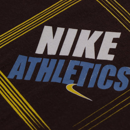 NIKE Athletics Square Logo Brown T-Shirt Canada Made Tee (S) - Vintage Sole Melbourne