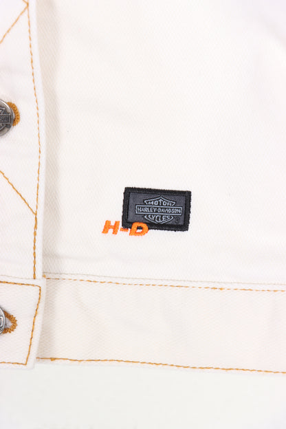 HARLEY DAVIDSON Button Up Embroidered Badge Jacket (Women's M) - Vintage Sole Melbourne