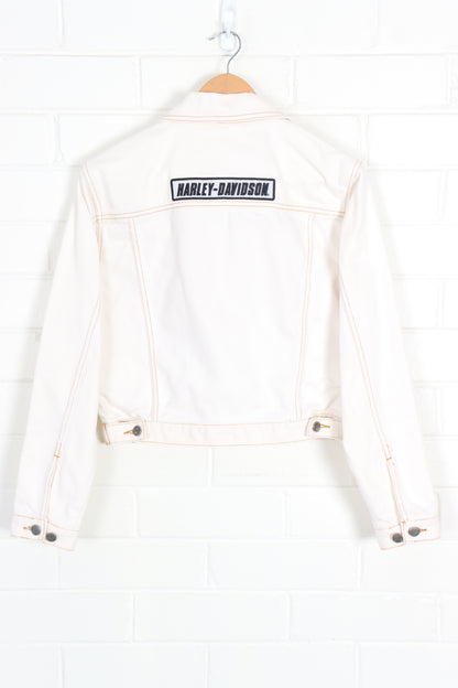HARLEY DAVIDSON Button Up Embroidered Badge Jacket (Women's M) - Vintage Sole Melbourne