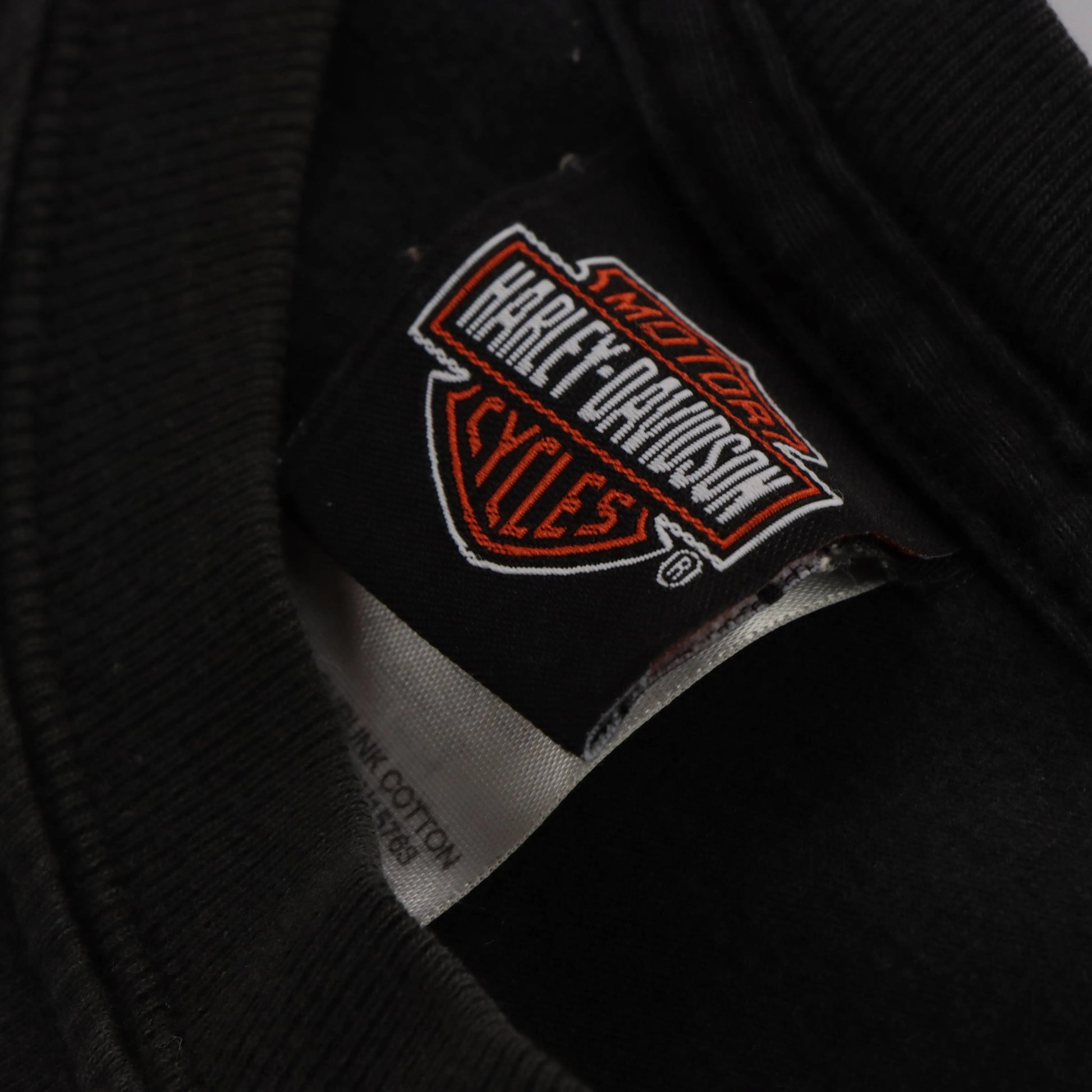 HARLEY DAVIDSON Rust Metal Logo 'Starved Rock' USA Made T-Shirt (M-L) - Vintage Sole Melbourne