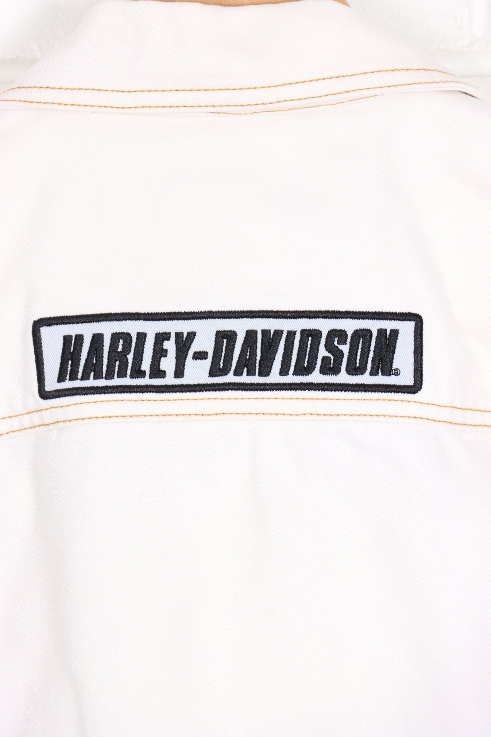 HARLEY DAVIDSON Button Up Embroidered Badge Jacket (Women's M) - Vintage Sole Melbourne