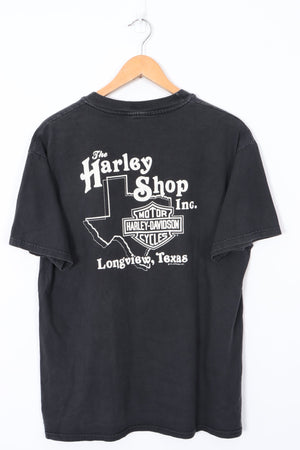 The Harley Shop HARLEY DAVIDSON Longview Texas Black Tee (L)