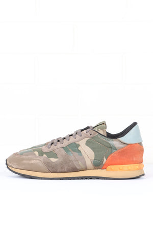 VALENTINO Camouflage 'Rockrunner' Multicolour Sneakers (43)