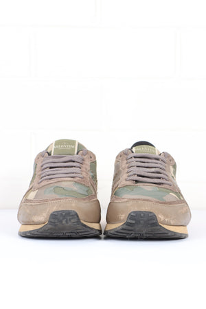 VALENTINO Camouflage 'Rockrunner' Multicolour Sneakers (43)