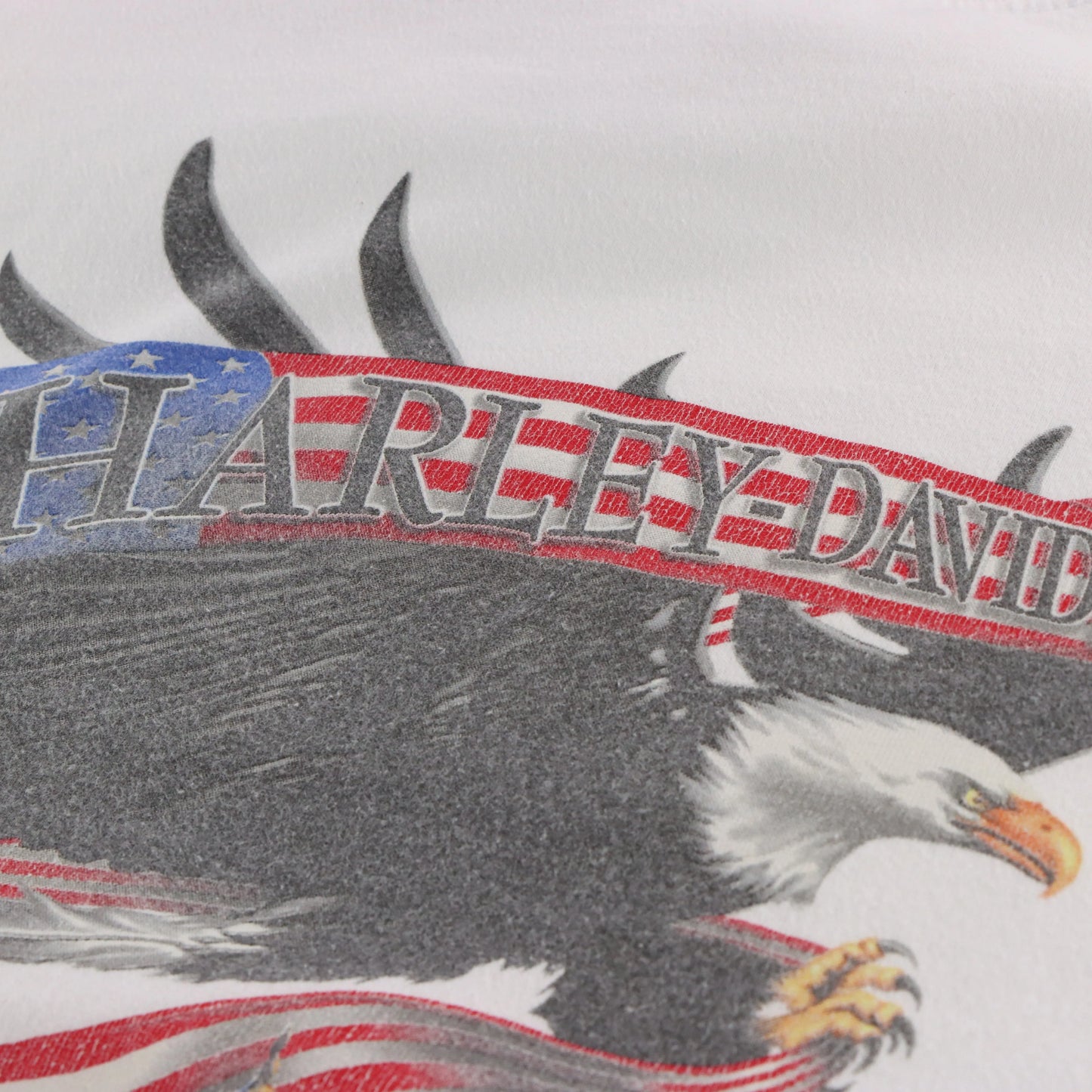 HARLEY DAVIDSON Washington DC Flame Graphic Long Sleeve T-Shirt (L) ***COCO Vintage Sole Melbourne