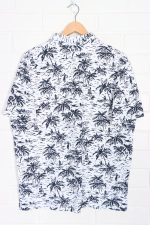 RALPH LAUREN POLO Tropical Hawaiian Print Polo Shirt USA Made (L)