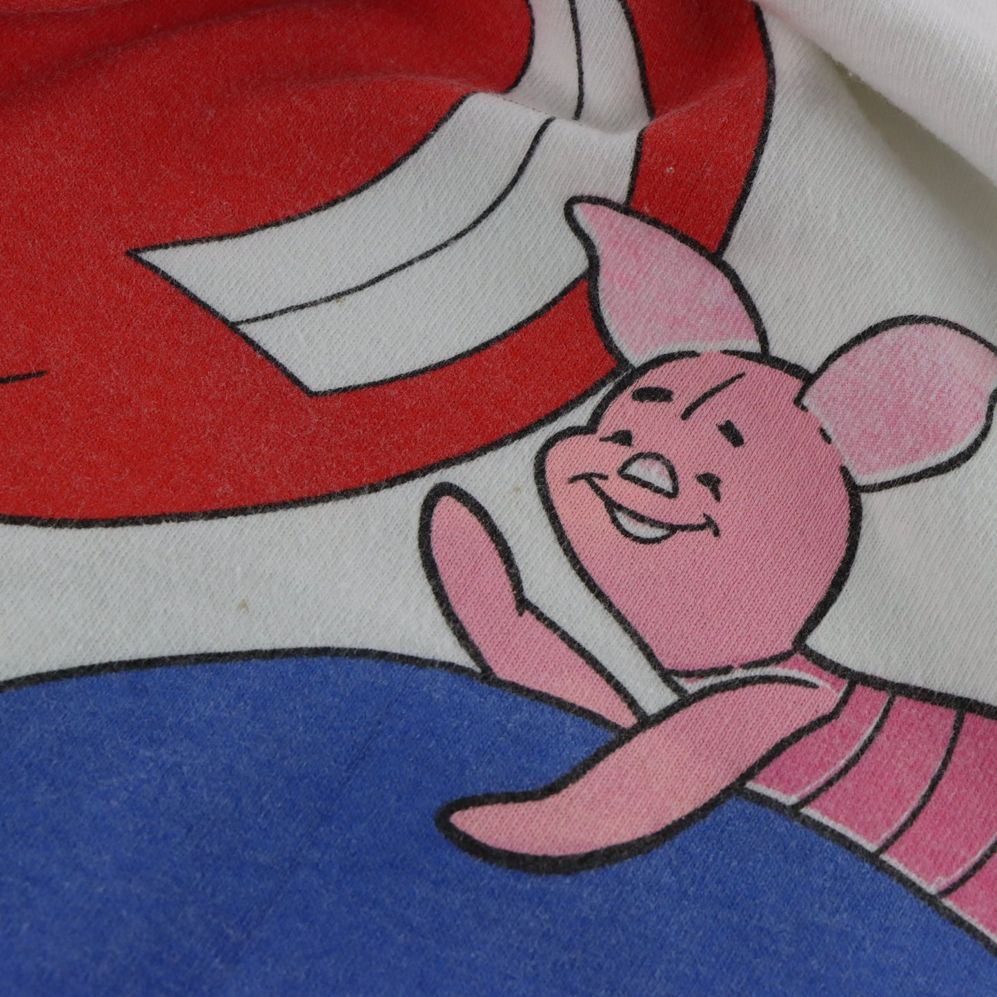 DISNEY Winnie The Pooh & Piglet Balloon Graphic Single Stitch White Tee USA Made (XL) ***COCO Vintage Sole Melbourne
