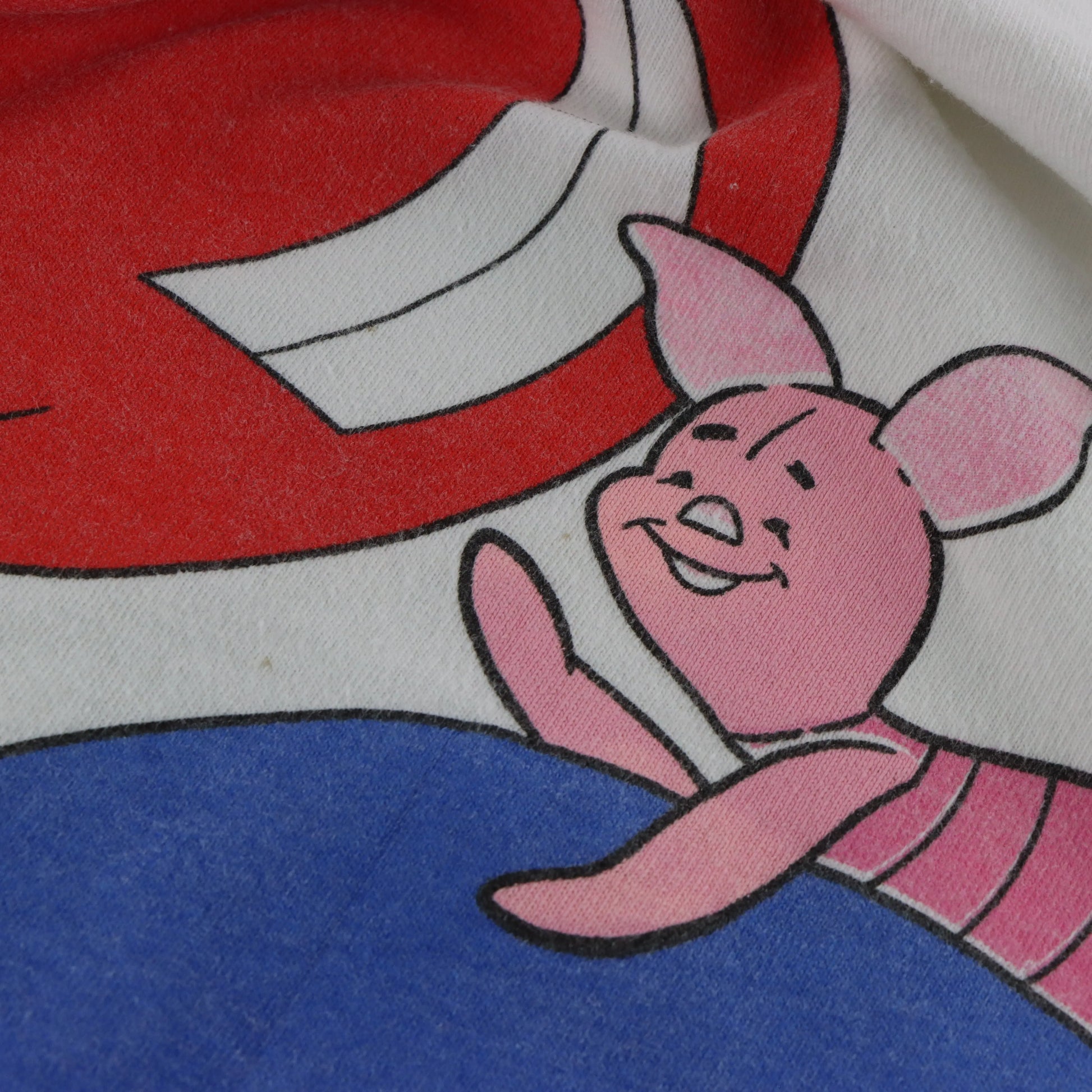 DISNEY Winnie The Pooh & Piglet Balloon Graphic Single Stitch White Tee USA Made (XL) ***COCO Vintage Sole Melbourne