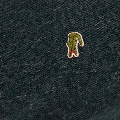 Vintage LACOSTE 80's Embroidered Croc USA Made Green Knit Sweater (XL)