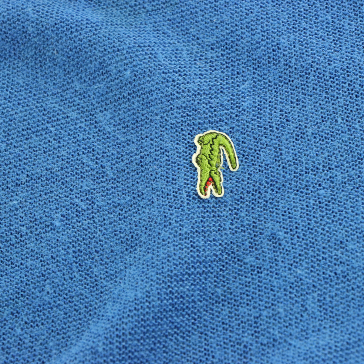 Vintage LACOSTE 80's USA Made Embroidered Sporty Cobalt Blue Knit Cardigan (XL-XXL)