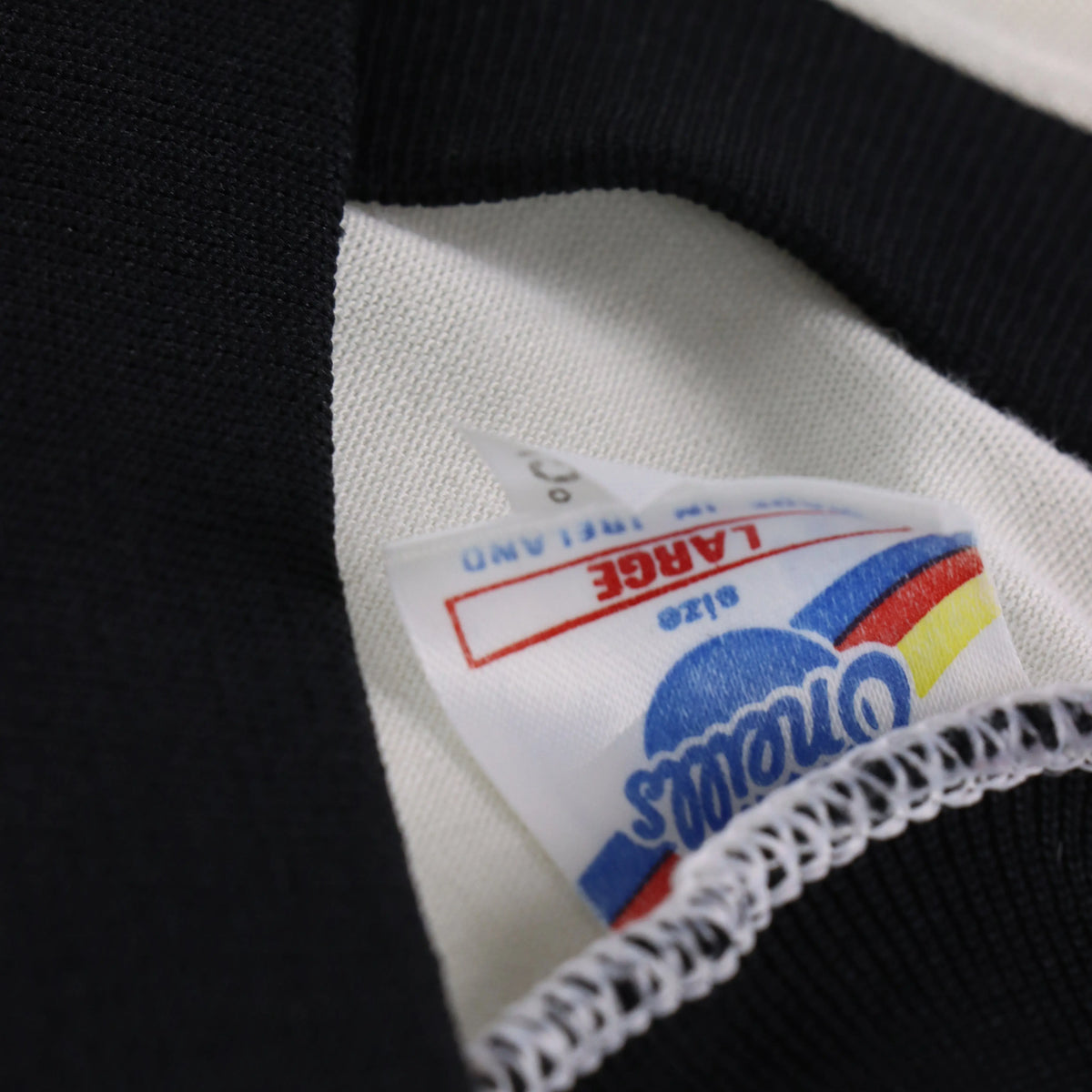 Vintage DUNDALK FC 90's Irish #12 HARP Soccer Black & White Jersey (L)