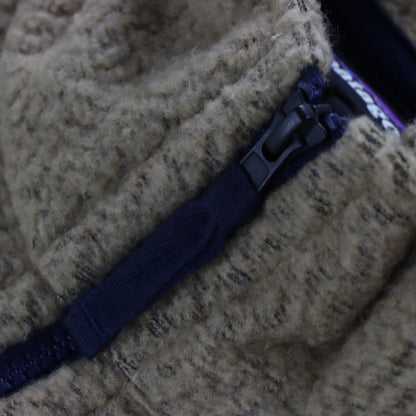 PATAGONIA Zip Up Brown & Navy Fleece Jacket (XXL) Vintage Sole Melbourne