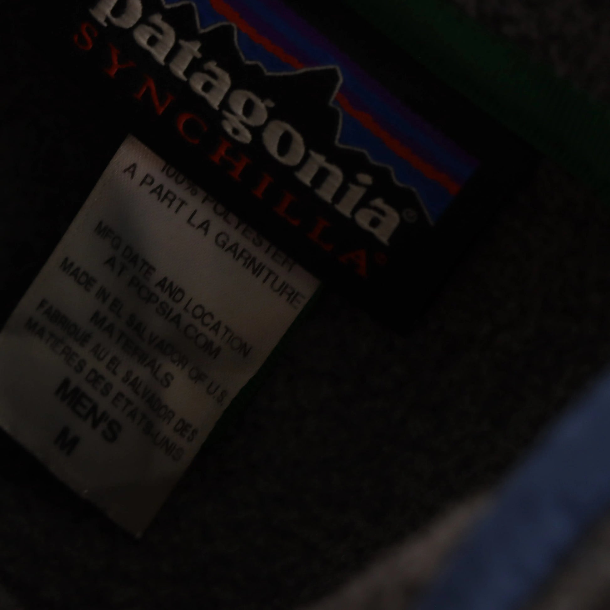 PATAGONIA  Zip Up Pocket Grey & Blue Fleece Jacket (M) Vintage Sole Melbourne