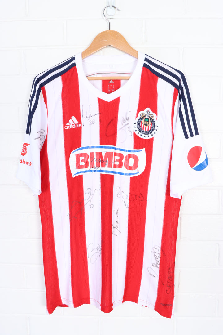Signed Chivas Guadalajara 2014/2015 ADIDAS Home Soccer Jersey (L)