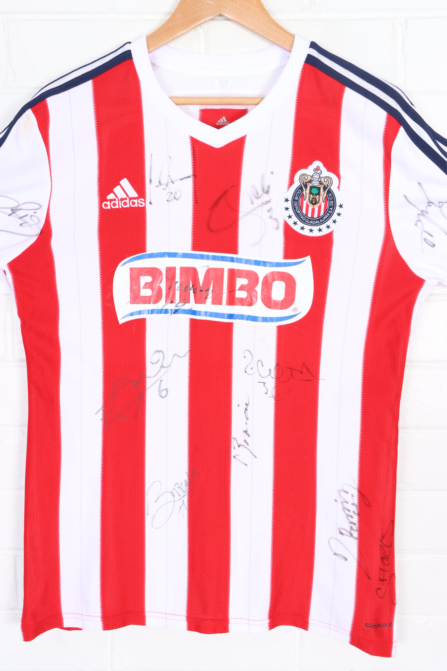 Signed Chivas Guadalajara 2014/2015 ADIDAS Home Soccer Jersey (L)