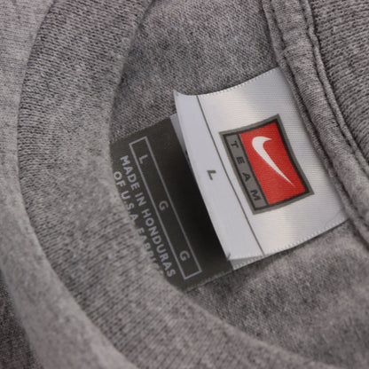 Vintage NIKE Oregon Football Centre Swoosh Logo Grey & Green T-Shirt (L-XL)