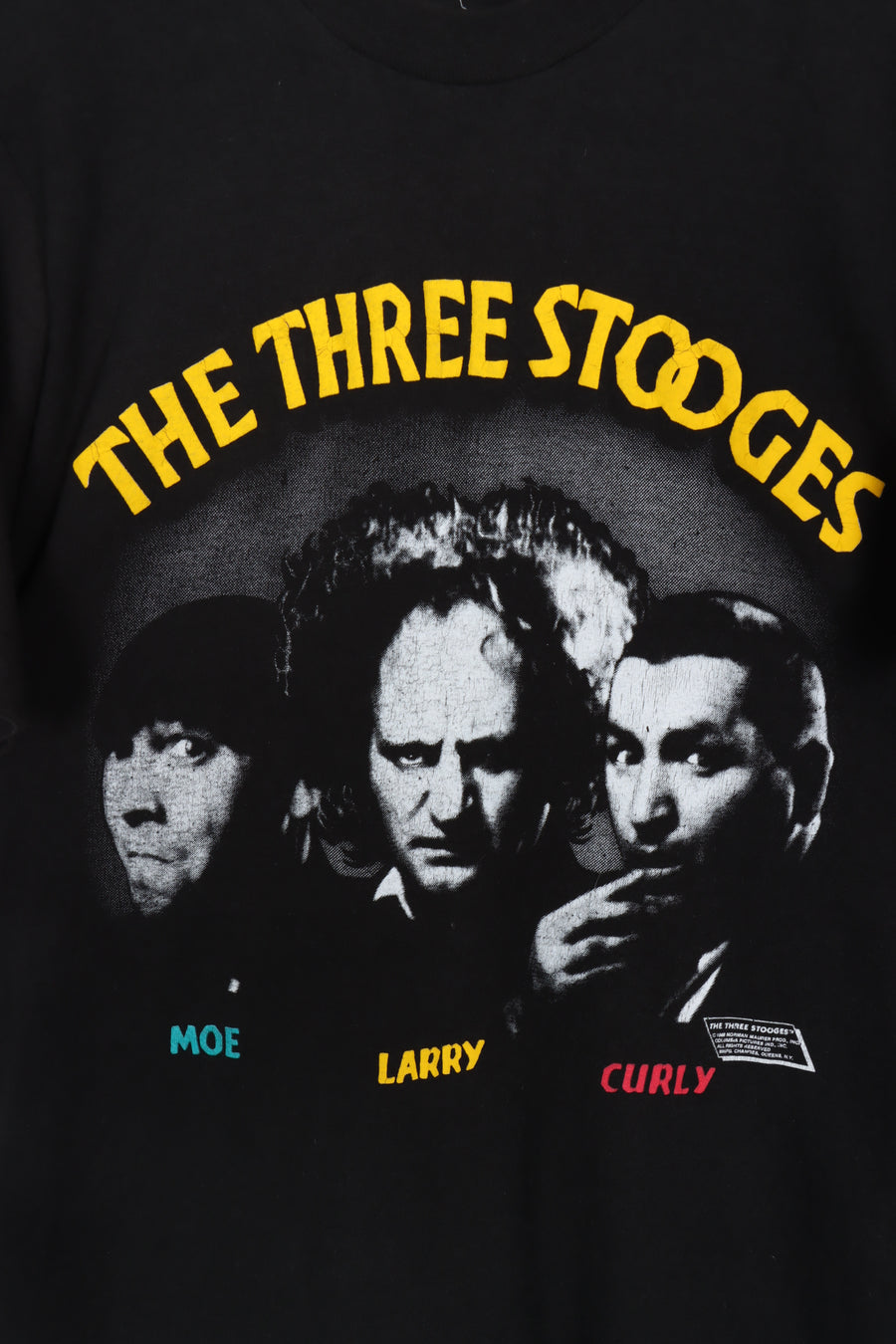 Vintage 1988 The Three Stooges Moe, Larry & Curly T-Shirt (XS-S)