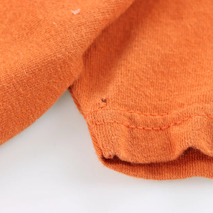 NIKE Embroidered Swoosh Logo Orange & White Crewneck T-Shirt (S) Vintage Sole Melbourne