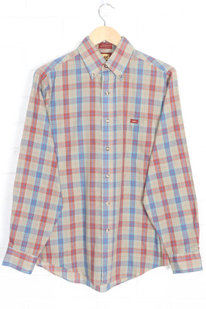 LEE MR Lightweight Madras Plaid Button Up Shirt (M)