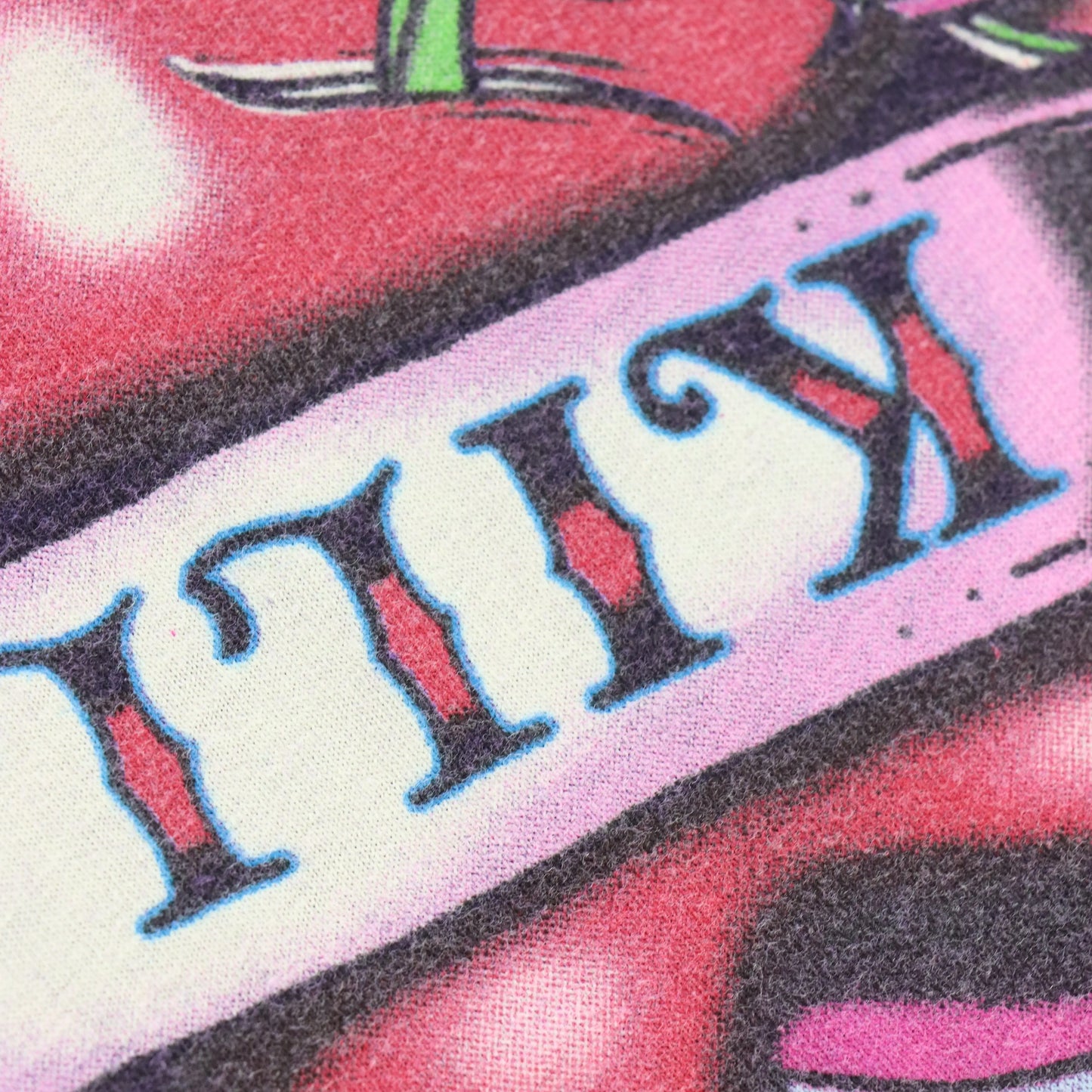 ED HARDY By Christian Audigier Y2K Heart USA Made Purple T-Shirt  (M) Vintage Sole Melbourne