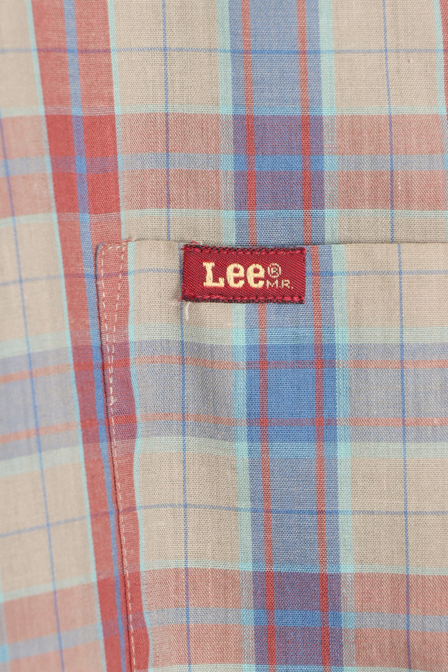 LEE MR Lightweight Madras Plaid Button Up Shirt (M)