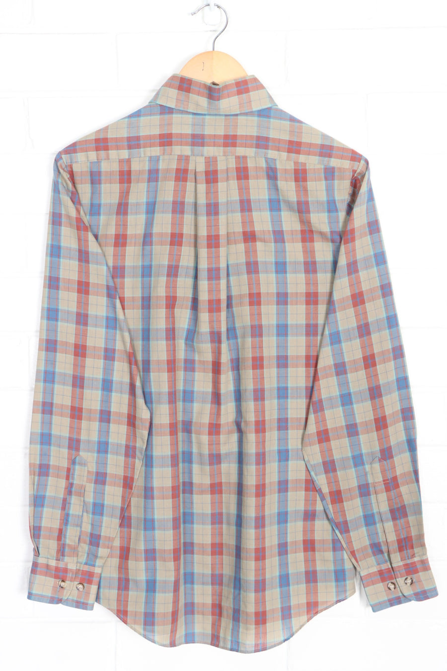 LEE MR Lightweight Madras Plaid Button Up Shirt (M)