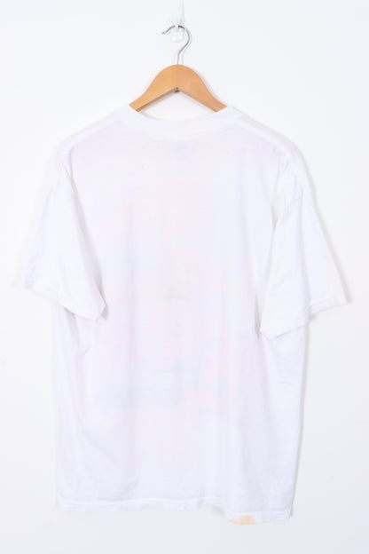 1999 NASCAR Tide 'Cleaning up on Raceday' 50/50 White Tee (XL)