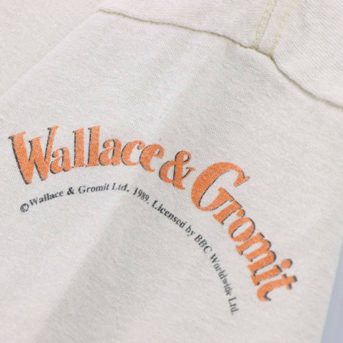 Vintage WALLACE & GROMIT 1989 Large Faces Cartoon Film Series T-Shirt (XL-XXL)