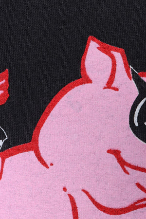 Red Hot & Blue Memphis BBQ Rock Pigs Single Stitch Front Back T-Shirt (L)