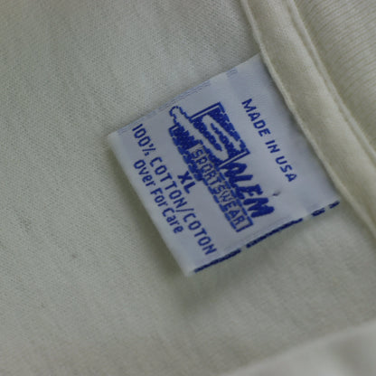 Vintage DETROIT PISTONS NBA White USA Made SIngle Stitch Basketball T-Shirt (XL)