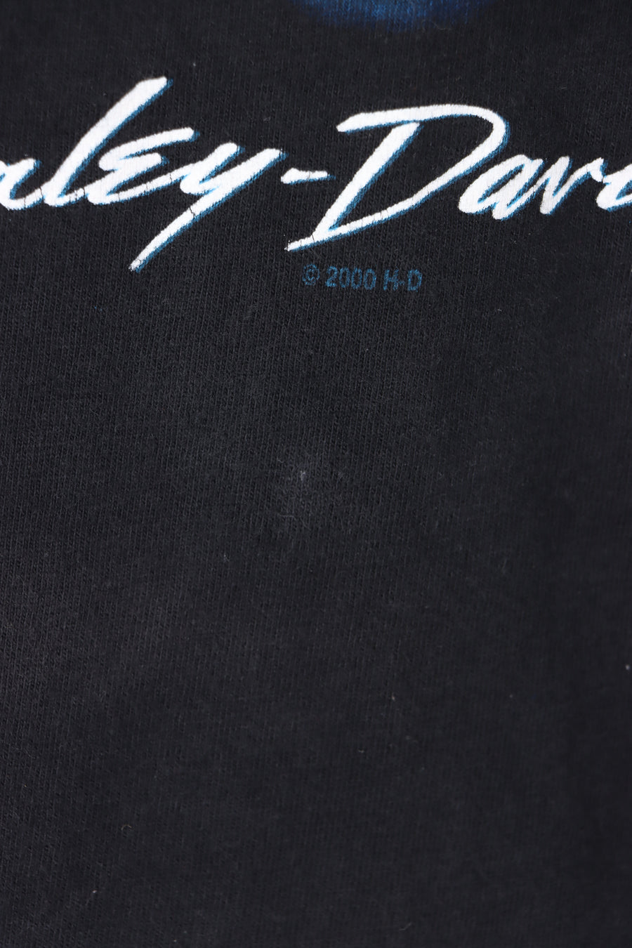HARLEY DAVIDSON Montana Lightning Logo Y2K T-Shirt USA Made (L)