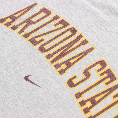 Vintage NIKE X ARIZONA STATE Centre Swoosh Logo Grey & Maroon T-Shirt (XL-XXL)