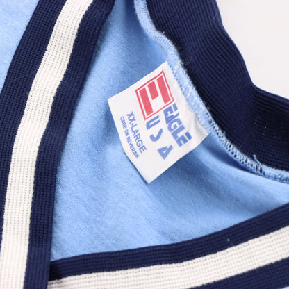 Vintage TORONTO BLUE JAYS MLB V-Neck Blue & Black Baseball T-Shirt (XXL)